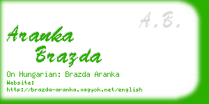 aranka brazda business card